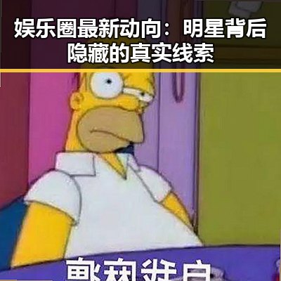 娱乐圈最新动向:明星背后隐藏的真实线索